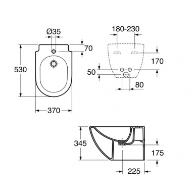 Биде подвесное Gustavsberg ARTic (GB1141300100) 1