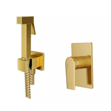 Гигиенический набор Wasserkraft Aisch (A55094) матовое золото 0
