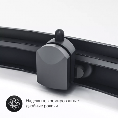 Душевой уголок Am.Pm Gem S (W93G-404-100280-BT) (100х80) (профиль черный матовый, стекло прозрачное) 5