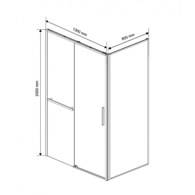 Душевой уголок Vincea Slim Soft (VSR-1SS8013CLB) 130х80х200 см, профиль черный/стекло прозрачное 9
