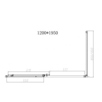Душевой уголок Vincea Slim-N (VSR-4SN8012CLB) 120х80х195 см, профиль черный/стекло прозрачное 5