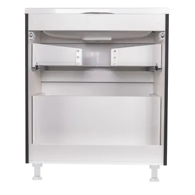 Тумба для ванной Style Line Бергамо Мини СС-00002313 80 см напольная, антискрейтч чёрный 5