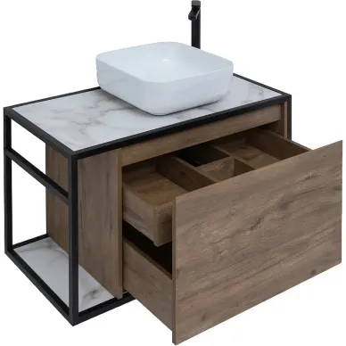 Тумба для ванной Aquanet Nova Lite Loft 261659 правая, 90 см, дуб рустикальный 7