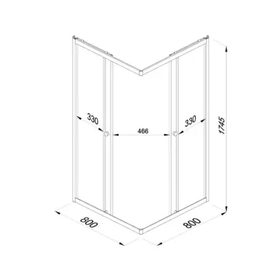 Душевой уголок Triton Вельвет-К 80x80 профиль белый/стекло матовое 5