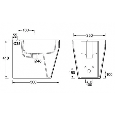 Биде напольное BelBagno Alise (BB540B) 2