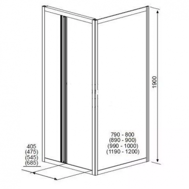 Боковая стенка Radaway Treviso S (32403-01-01N) (90 см) прозрачное стекло 2