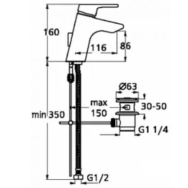 Смеситель для раковины Ideal Standard Active (B8059AA) 1