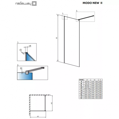 Душевая шторка Radaway Modo New (389054-01-01) (50 см) 4