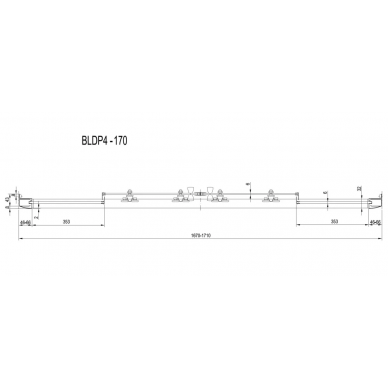 Душевая дверь Ravak Blix BLDP4 (0YVV0C00Z1) (170 см) профиль блестящий стекло прозрачное 6
