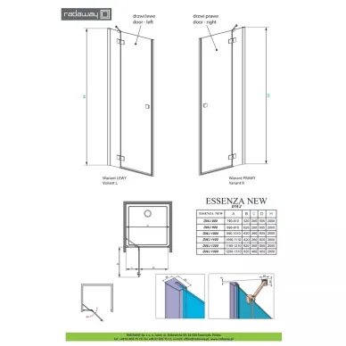 Душевая дверь Radaway Essenza (385016-01-01R) (120 см) (R) 7
