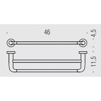 Полотенцедержатель Colombo Basic (B2788) (46x11,5x4,5 см) двойной 1