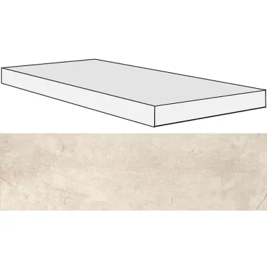 739338 Ardoise Ivoire Ang.Gradino DX/SX 33x120x3 0