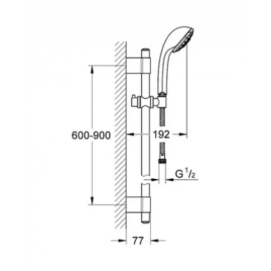 Душевой гарнитур Grohe Relexa Trio (28831000) (900 мм) 1