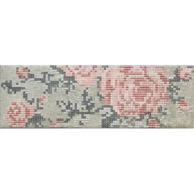 1047607 DOCKLANDS INSERTO FLOWERS GREY S/1 8,6x26 0