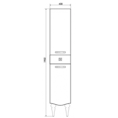 Пенал Comforty Монако-40 левый (40x195x32.2 см), белый глянцевый 5