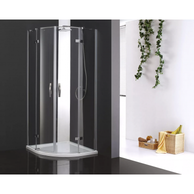 Душевой уголок Cezares Bergamo (BERGAMO-W-R-2-100-ARCO-C-Cr-IV) 100х100 см, прозрачное стекло 8
