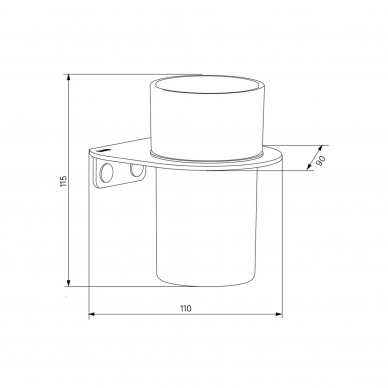 Стакан Iddis Noa (NOAWTG0i45) белый матовый 2