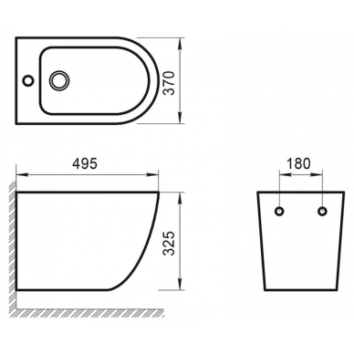 Биде подвесное BelBagno Sfera-R (BB046BH) белое 1