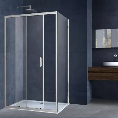 Душевой уголок Vincea Alpha (VSR-3AL9013CL) 130х90х190 см, профиль хром/стекло прозрачное 7