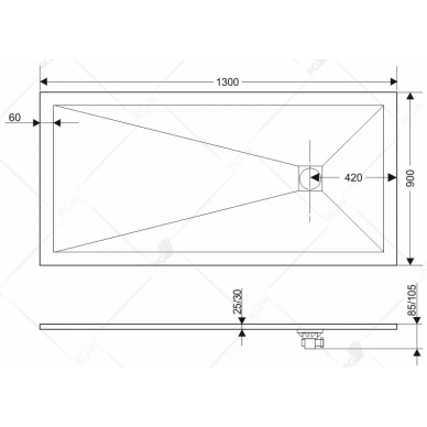 Поддон для душа RGW Stone Tray ST-G (16152913-02) 90х130 см 3