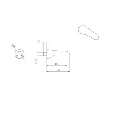 Душевая система Berges Nardis 3S (071005) с изливом, хром 8