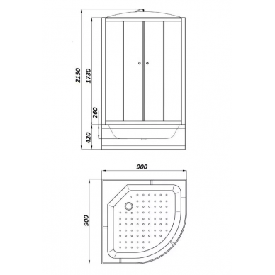 Душевая кабина Parly Effect (EF921) (90х90) 5