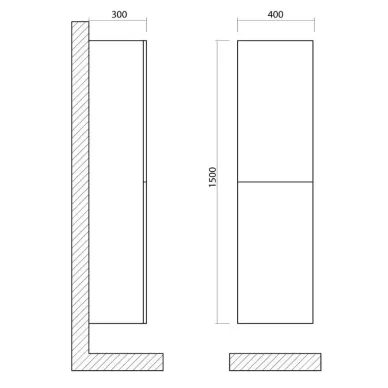 Пенал Art&Max Verona-Push (AM-Verona-Push-1500-2A-SC-Ven) (40 см) venetiano, подвесной 6
