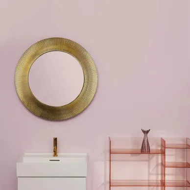 Laufen Kartell Зеркало круглое d=78см, настенное, без подсветки, цвет: золотой 3.8633.1.087.000.1 6