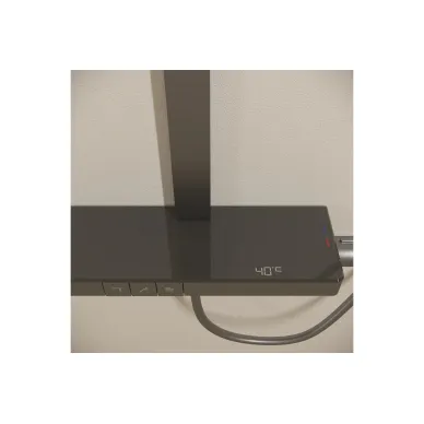 Душевая система Sancos Vos SC6100GG с термостатом и изливом, оружейная сталь 6