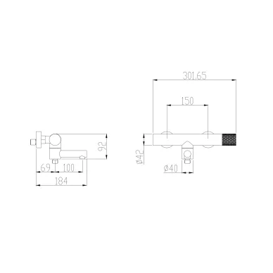 Смеситель для ванны Olive's MANSA 36201MN хром 2