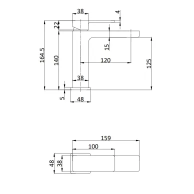 Смеситель для раковины AQUAme Savona AQM6810GG золото 1