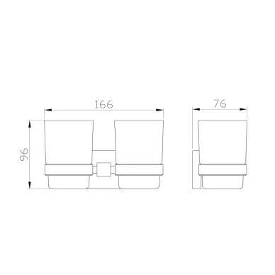 Стакан Wonzon & Woghand Polo WW-8928-DG двойной, темное золото 1