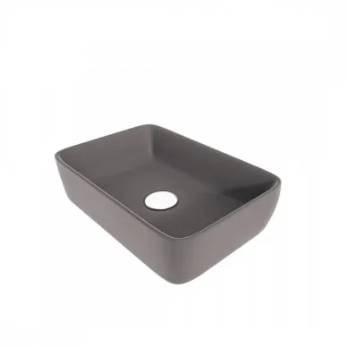 Раковина накладная Teymi Helmi T50292 48x37, графит матовый 11