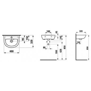 Раковина Laufen Pro В (1595.0) (35 см) 2