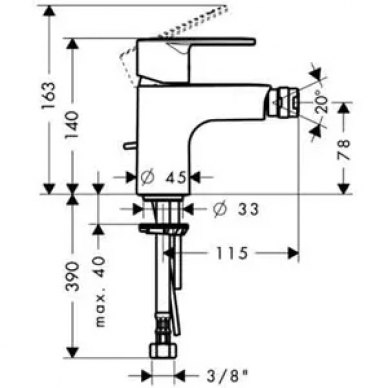 Смеситель для биде Hansgrohe Talis E2 (31622000) 1