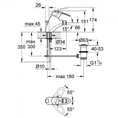 Смеситель для биде Grohe Chiara (32305000) 1