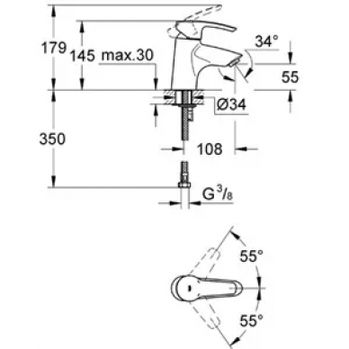 Смеситель для раковины Grohe Eurostyle (32468001) 1
