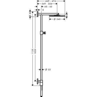 Душевая система Hansgrohe Raindance Connect ShowerPipe (27421000) (240 мм) 2