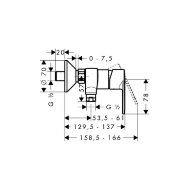 Смеситель для душа Hansgrohe Talis E2 (31662000) 1