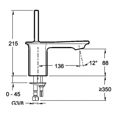 Смеситель для раковины Jacob Delafon Stance (E14760-CP) 1