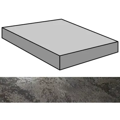 Iridio Black Lappato Gradone Rec Ang 59.55x59.55 0