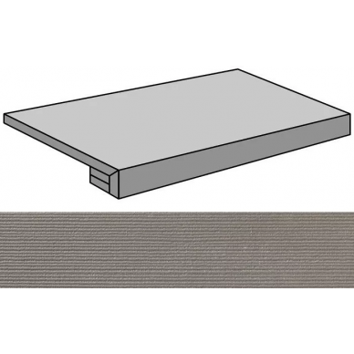 Otta Gris Corrugato Gradone Rec-60 29.75x59.55 0