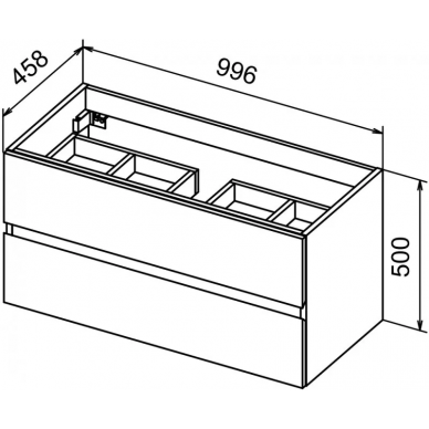 Тумба для ванной Cezares Molveno 46 (MOLVENO 46-100-2C-SO-BET) (99.6x46 см) Beton 3