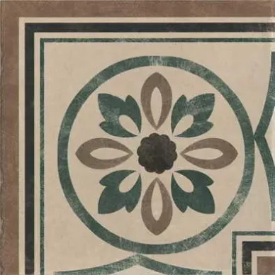 1036809 Rivalta Angolo Greca Fiore TORTORA PZ 20x20 0