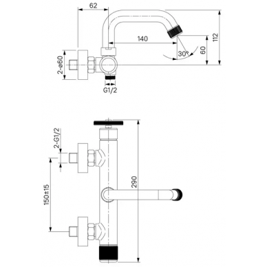 Смеситель для ванны Iddis Grange (GRABLR2i02WA) 5