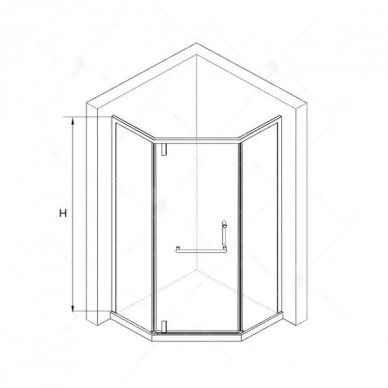 Душевой уголок RGW Hotel HO-081B (350608199-14) 90х90x195 см,  профиль черный/стекло прозрачное 3
