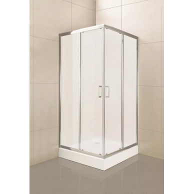 Душевой уголок BelBagno Uno (UNO-A-2-95-M-Cr) 95х95х185 см, профиль хром/стекло матовое 0
