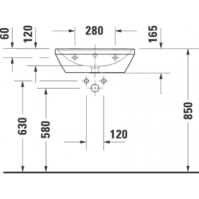 Раковина Duravit D-Neo 55 (2366550000) белая 5