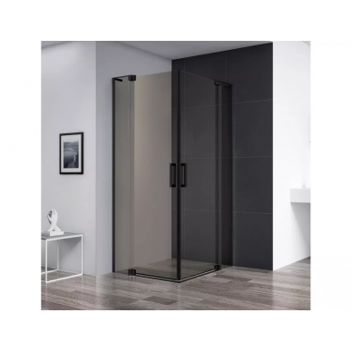 Душевой уголок Cezares Slider (SLIDER-AH-2-70/80-100/110-BR-NERO) 110x80 см, профиль черный/стекло бронзовое 5