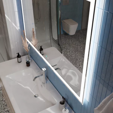 Зеркало Belbagno (SPC-GRT-1200-800-LED-TCH-SND) (120 см) со встроенной подсветкой, голосовым управлением и подогревом. 6
